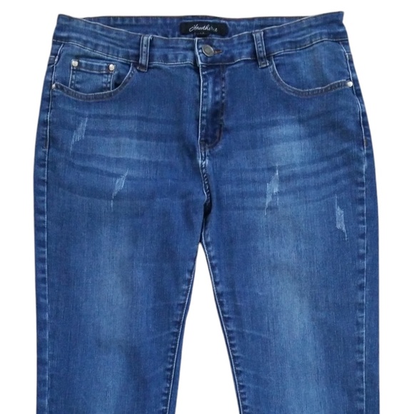 Hawthorne‎ Women's Distressed Step Hem Skinny Ankle Jeans Size 12 - Picture 3 of 9